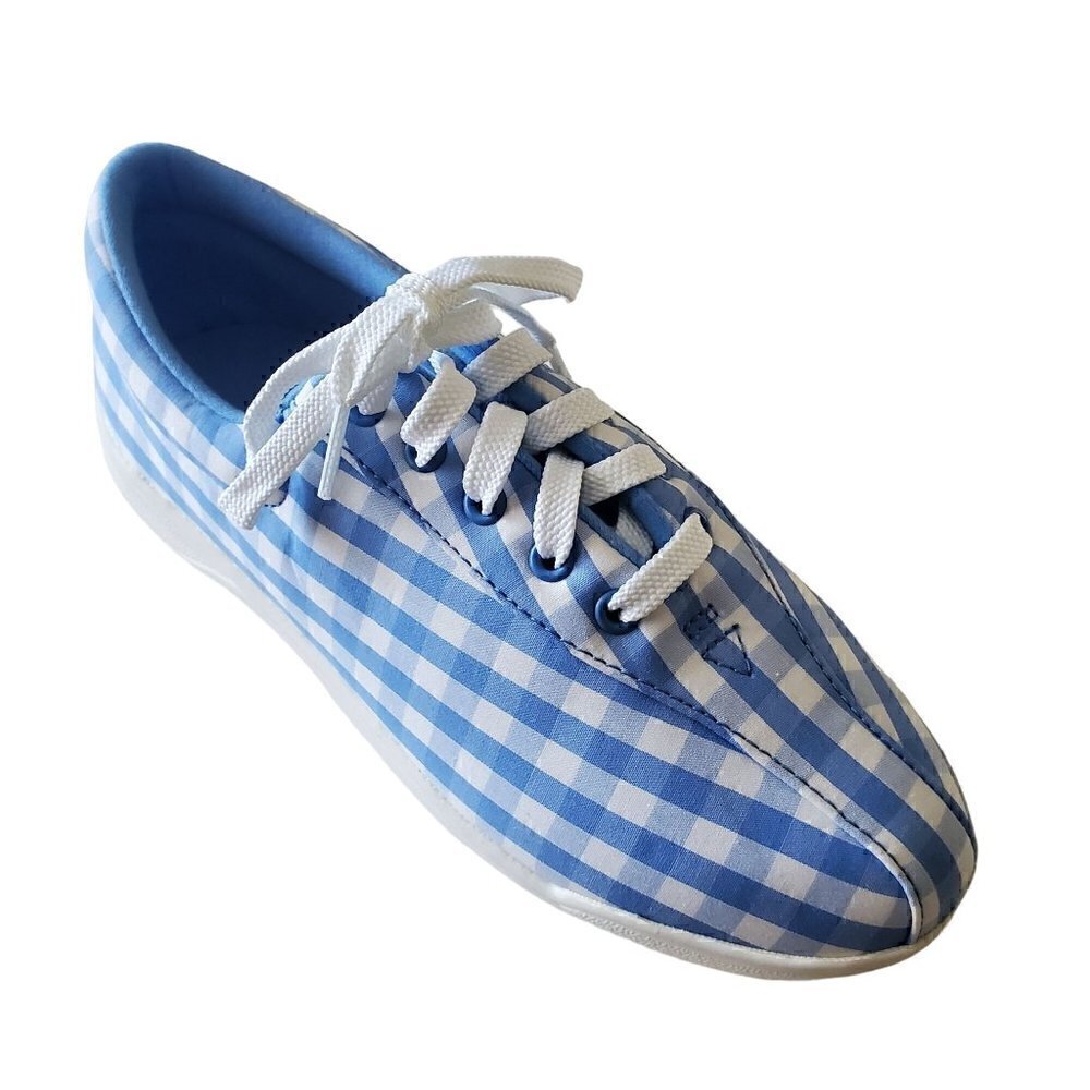 Easy Spirit Plaid Woman's Sneakers, Woman's Blue Tennis Shoes NIB